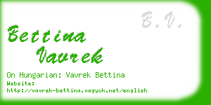 bettina vavrek business card